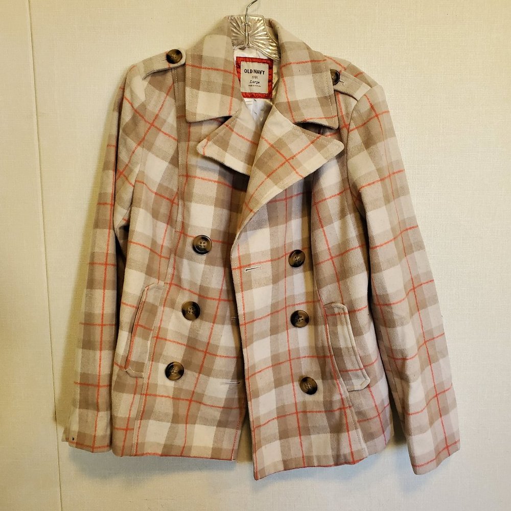 Women's Old Navy Vintage Pea coat.‎ Size Large. Wool Blend. Peacoat.